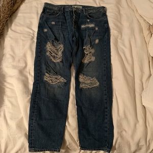 Distressed Topshop Boyfriend Jeans